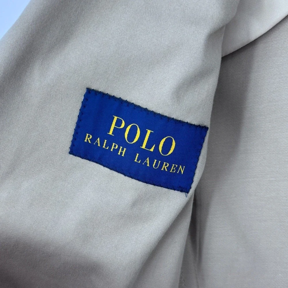 Polo Ralph Lauren Boys Blazer Sz 18 Tan Cotton Twill Sport Coat Jacket Preppy